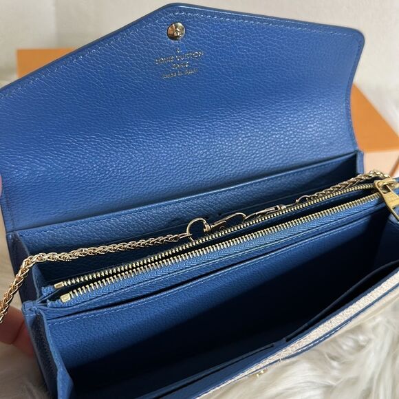 💯Authentic Louis Vuitton Ivory Empreinte Sarah Long Wallet-DIY WOC 🍀 - Picture 8 of 16